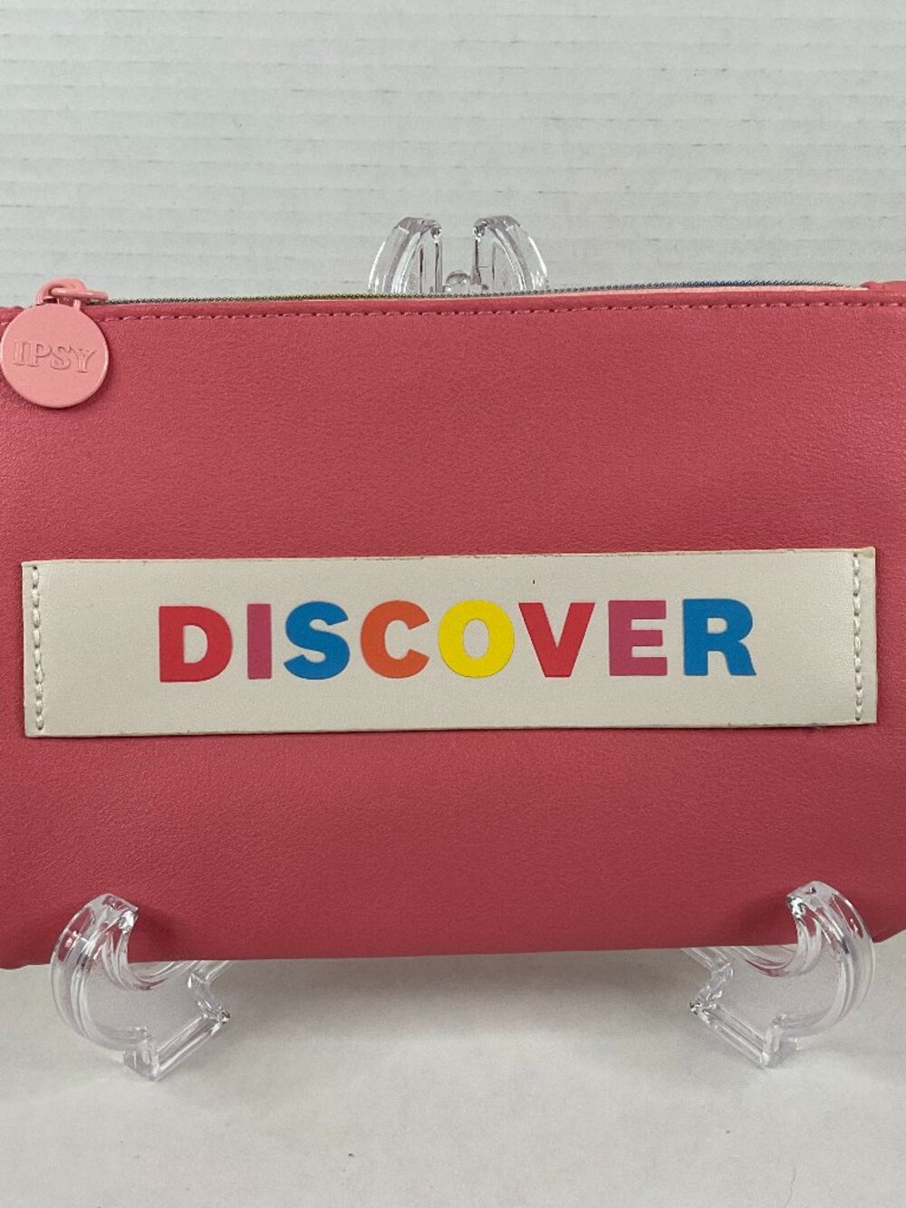 IPSY March 2022 "Discover" Pink Makeup Bag Cosmetic Pouch New